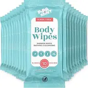 Body Wipes (20 Packs) 200 XL Shower Wipes Body Wipes for Adults Bathing, Adult wipes - Bath Wipes for Adults No Rinse, with Vitamin E & Aloe Vera, Alcohol-Free, Rinse Free