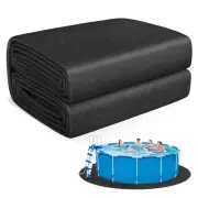 Thickened Pool Liner Pad for Above Ground Pool, 15 FT Round Under Pool Mat Pa...
