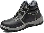 [WCXTY] Steel Toe Shoes,Comfortable Indestructible Steel Toe Work Boots for Men,Lightweight Anti-Smash/Anti-Puncture Safety Toe Shoes for Men,Slip Resistant (Color : A, Size : 4.5)