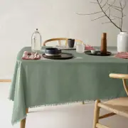 Vintage Design Gypsy Linen Cotton Green Tablecloth