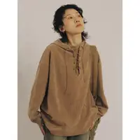 在飛比找ETMall東森購物網優惠-ASHITA STU原創系帶針織寬松衛衣