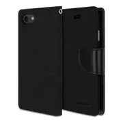 iPhone SE 2020 Compatible Case Cover With Canvas Diary Design-Black