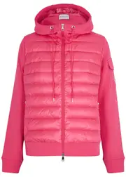 Moncler Pink Quilted Shell and Cotton-blend Jacket - XS XS