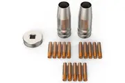 Rossi 18pc Welding Consumables Kit to Suit MIG/MAG 14-15AK Torch, Includes Tips, Shield Cups