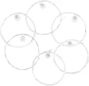 Vaguelly 6pcs Nylon Guitar Strings Silver Plating Copper Alloy Folk Guitar Strings Replacement Set
