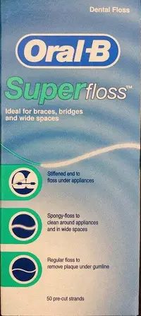 在飛比找露天拍賣優惠-Oral B Super floss 多功能 超級牙線 牙套