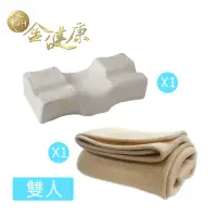 在飛比找momo購物網優惠-【金健康】3D伸展減壓旗艦枕+6D透氣雙人床墊(日韓熱賣 高