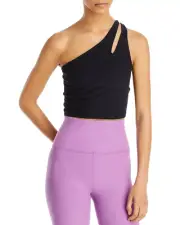 Beyond Yoga Tank Top Lost Your Mind Cropped Spacedye Asymmetrical Size XS NEW