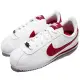 【NIKE 耐吉】阿甘鞋 Cortez Basic Sl GS 大童 女鞋 白 紅 經典 休閒鞋 復古 皮革(904764-101)