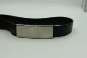 Prada Women's Nappa Leather Black Belts with Clip Buckle Size 28 US/ 70 EU