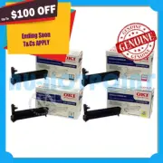 OKI Genuine 43460209-43460212 BK/C/M/Y (x4) Drum Unit Set for C3300/C3400/C3600N
