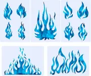 Flame Stencil Set - 5 Reusable Templates for Airbrush Art and Crafts