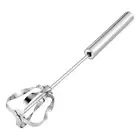Semi-Automatic Egg Whisk - Stainless Steel Hand Push Beater, Blender Mixer Whip