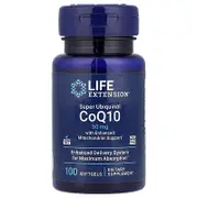 Life Extension, Super Ubiquinol CoQ10 with Enhanced Mitochondrial Support, 50 mg, 100 Softgels