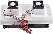 Thermoelectric Peltier Refrigeration Cooling System Kit, Double Core Cooling System Kit, Semiconductor Refrigeration Cooler Module, Aluminum Alloy, for Mini Air Condition