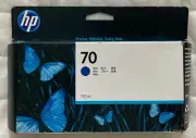 HP 70 Blue DesignJet Ink 130ml C9458A Genuine OEM Sealed Box Free Shipping