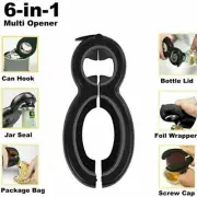 Multi All In One 6 in 1 Bottle Opener Kitchen Jar Can Manual Cap Lid Twist Off