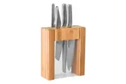 Global Teikoku 5 Piece Knife Block Set (Silver)