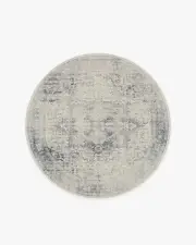 185' Round | Machine Washable Runner Rug | Kid & Pet Friendly | Indoor Rug | Kamran Blue Quartz Rug | Ruggable