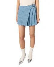 Maje Pleated Tweed Skort