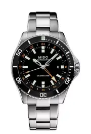 Mido Ocean Star GMT Limited Edition Men's Watch - Stainless Steel, Black Dial, 4