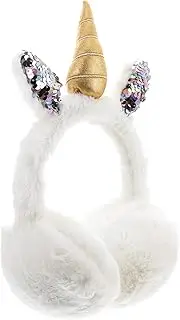 [SHERCHPRY] Unicorn Design Earmuff Warm Winter Ear Muff for Boys and Girls Plush Ear Warmer Long-lasting Comfort