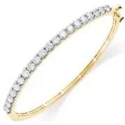 Bevilles Bangle with 3.00ct of Laboratory Grown Diamonds in 9kt Yellow Gold