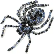 [WRITWAA] Halloween Vintage Spider Diamond Brooch Spider Brooch for Women and Men - Vintage Clothing Accessory Spider Necklace Pendant Decorative Corsage Women's Alloy Rhinestones
