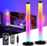 Smart LED Light Bars, 2Pack 42cm 360° Upgrade RGB, Ambient Lighting With DIY/Music Sync/8 Scene Modes, Gaming Lights LED TV Backlight With App Control, Colour Changing