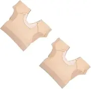 [Healvian] 2pcs Sweat Pad Beer Mug Handler Adjustable Plant Grid Burner Mini Spoon Underarm Sweat Bralette Lace Guitar Bar Clamp Pocket Drawers Curling Tools Automotive Cute Tape Beige Fabric