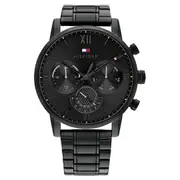 Tommy Hilfiger Stainless Steel Black Dial Men's Multi-function Watch - 1791879