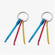 Crochet Keychain Kit: Mini Hooks, Needles, Yarn - DIY Keyrings