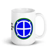 U.S. Army 35th Infantry Division 15 Ounce White Mug