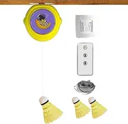 Xinhuju Automatic Rebound Badminton Trainer, Elastic Badminton Trainer Set, Elastic Trainer for Solo Exercise, Portable Badminton Training Set for Friends, Girls, Family