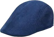 [kowaku] Beret Cap Men Plaid Flat Cap Herringbone Hat British Casual Warm Flap Cabbie Hat Newsboy Cap for Golf Hunting Travel Fishing
