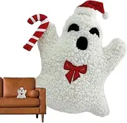 Ghost Plush Pillow | Halloween Ghost-Shaped Plushie - Ghost Spooky Pillows, Cute Ghost Decorative Pillow for Halloween Sofa Bed Holiday Party Decorations