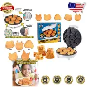 Compact Animal Pancake Cooker - 7 Shapes with Recipe Guide for Easy Cooking