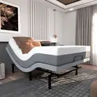 Full Zero Gravity Adjustable Bed Frame Dual Massage Remote APP with 14" Mattress