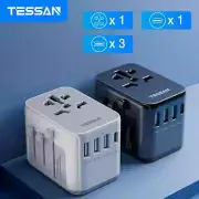 Universal Travel Adapter with USB Port and Type C, Worldwide Power Adapter