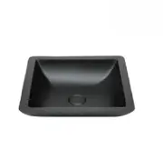 Fienza Above Counter Solid Surface Basin Classique 420 Matte Black CSB02-MB