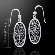 Tree of Life 925 Sterling Silver Earrings Fine Pagan Wiccan Jewelry