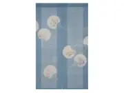 Kyoto Raku-an wax-dyed curtain with fan crest from Japan