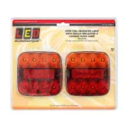 LED Autolamps Stop Tail Indicator Licence Light LHS RHS 8 LED Lamp Twin Blister
