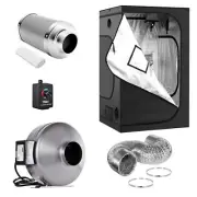 Grow Tent 6 Inch Fan 350W Variable Speed Adjuster Air Carbon Filter 16ft Ducting