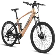 Progear E-Trail 27.5*18" Dual Susp. E-Bike Sandstorm