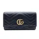 Gucci GG Marmont絎縫紋牛皮金屬雙G logo長夾（443436-黑）_廠商直送