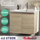 Cefito Vanity Unit Wall Mounted Bathroom Sink Storage Cabinet w/Basin 600mm Oak