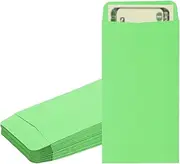 uxcell Money Envelope, 50 Pack 6.5" x 3.5" Cash Envelopes Money Holder Bags Budgeting Saving Challenge Letter for Gift Coins Checks Tickets Jewelry Passport Card, Deep Green