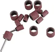 TEHAUX Versatile Sandpaper Ring Accessory Kit Sanding Drum Bands Polishing Bands Sleeves and Mandrel Kit for Nail Drill