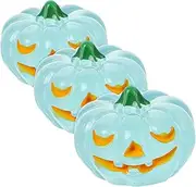 Decorate Your Space 3pcs Glow-in-the-dark Pumpkins for Halloween Outdoor Porch and Indoor Decorations
